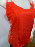 Blusa com detalhes de Renda e Cetim - Tamanho Único